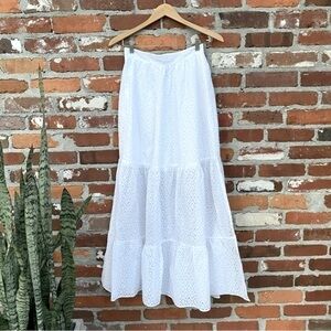 Emma Pake Serafina Broderie Anglaise Cotton‎ Maxi Skirt Small